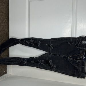 Black ripped high rise skinny hollister jeans